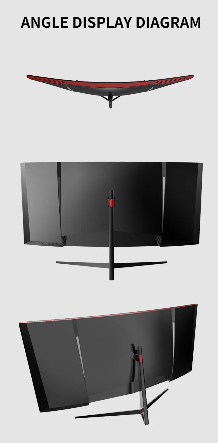 TITAN ARMY 30 inch 2K 200Hz Curved Gaming Monitor 21:9 2560x1080 Ultra Wide Ultra Slim screen FREESYNC VESA Metal Black