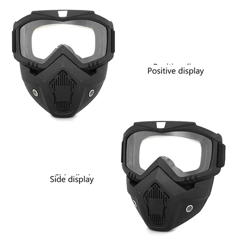 Protective Motorcycle Face Mask Removable Full Face Tactical Motorcycle Helmet Goggles Riding Motocross Glasses Moto Accessories