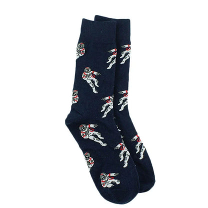 Animal Pug Elephant Lionu Funny Socks Men Chili Hamburg Pizza Crew Socks Harajuk Novelty Gift Sokken Unisex Skateboard Socks