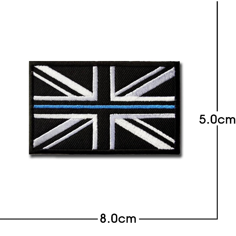 United Kingdom Flag Embroidery ENGLAND Patch PVC hook loop Great Britain National UK GB Flags Patches Embroidered Badges