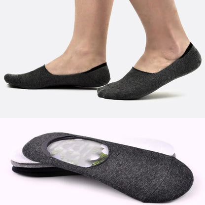 6 Pairs/Lot Men's Bamboo Breathable Invisible Socks Low Cut Casual Cotton Boat Non-Slip No Show High Quality Sock