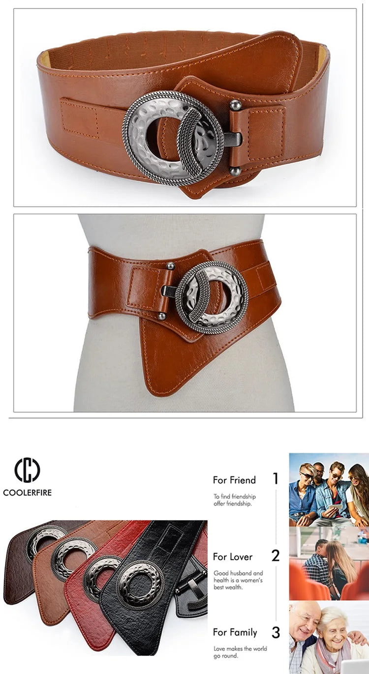 Hot Fashion Women Wide Waist Elastic Stretch Belt women's girdlestrap belts for women cinturon mujer cummerbund strap LB029