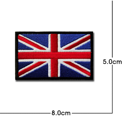 United Kingdom Flag Embroidery ENGLAND Patch PVC hook loop Great Britain National UK GB Flags Patches Embroidered Badges