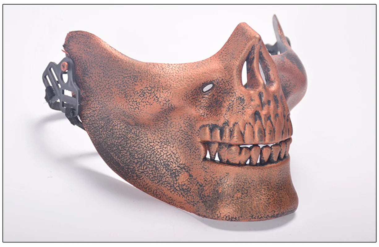 Half Face Skull Mask Masquerade Carnival Prom Masque Anti-terrorism Skeleton Mask Painted Cosplay Halloween Horror Style Masks