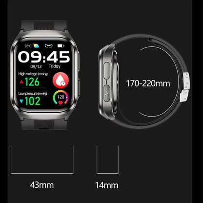 Wholesale Fashion AMOLED Health Monitor Montre Connecte Blood Pressure ECG Smart Watch With Air Pump