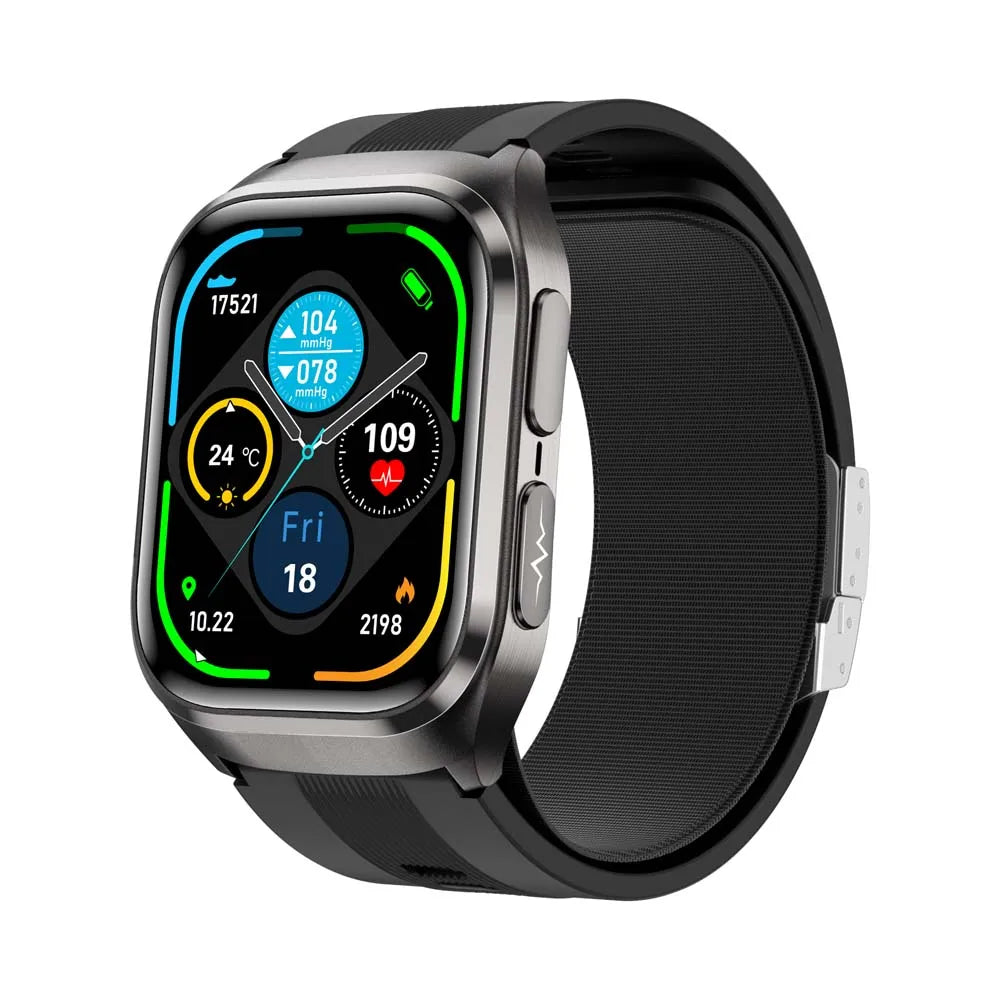Wholesale Fashion AMOLED Health Monitor Montre Connecte Blood Pressure ECG Smart Watch With Air Pump