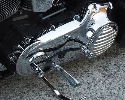 For Harley Dyna Street / Fat Bob Low Rider Super / Wide Glide Motobike CNC Mid-Controls Heel Toe Shifter Lever Shift With Pegs
