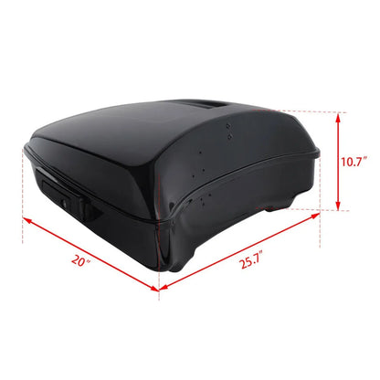 Motorcycle Chopped Trunk Backrest Rack For Harley Touring Road King Road Glide Street Glide 2014-2025