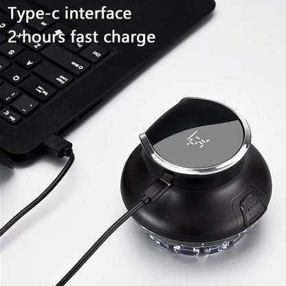 360 Rotating Bald Hair Clipper Shaved Head Artifact UFO Flying Saucer Cutter Head Innovative Portable Automatic Hair Trimmer