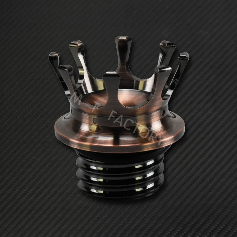 Motorcycle Gas Fuel Tank Cap Crown Style Tank Oil Cover For Harley Touring  Road King FLHR Sportster XL883 Softail Fat Boy Dyna