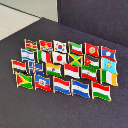 America USA National Flag Lapel Pins Crystal Epoxy Metal Enamel Badge Paint Brooch Souvenir Suit  Personality  Commemorative