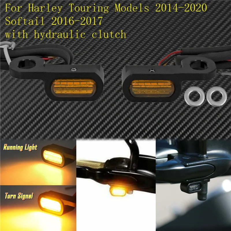 Motorcycle LED E Mark Turn Signal Light Indicator Mini Running Lamp For Harley Softail Touring Sportster XL 883 1200 FLHX Fatboy