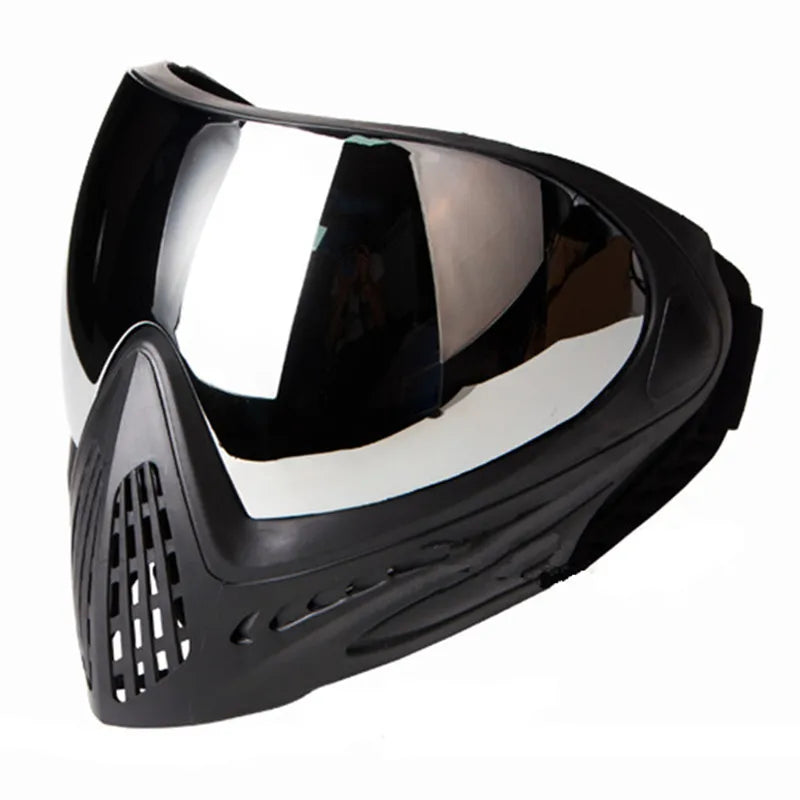 F1 Full Face Tactical Mask With Single Layer Paintball Safety Anti-fog Goggle Tactical Mask Tactical Airsoft Equipment F0022