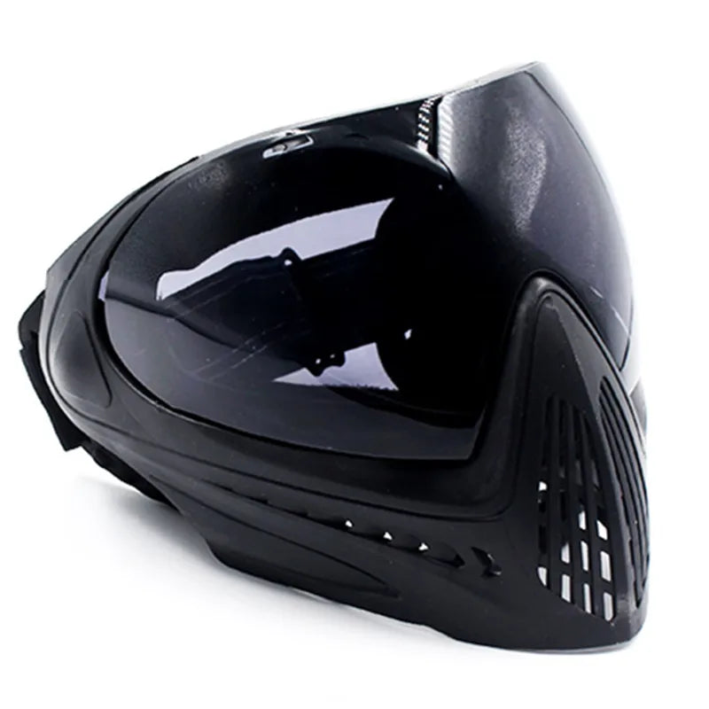 F1 Full Face Tactical Mask With Single Layer Paintball Safety Anti-fog Goggle Tactical Mask Tactical Airsoft Equipment F0022