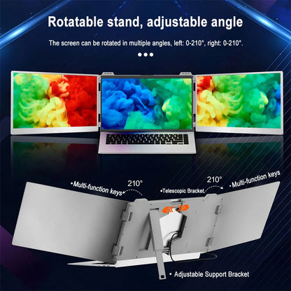 Dual Laptop Screen Extender Portable Monitor 14" FHD 1080P IPS Portable Dual Monitor for Laptops Plug and Play Double Screen
