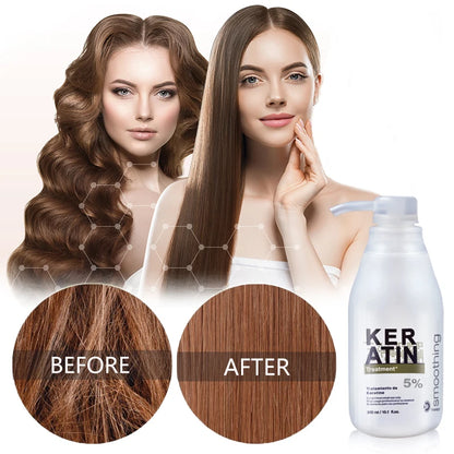PURC 300ML Professional Keratin Hair Treatment Smoothing Repairing Frizz Curly Hair Straightening Brazilian Keratin Hair Care