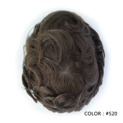 Full Swiss Lace base Blonde Hair toupee for Men indian remy hair Bleached Knots  Natural Hairline hair System for Man