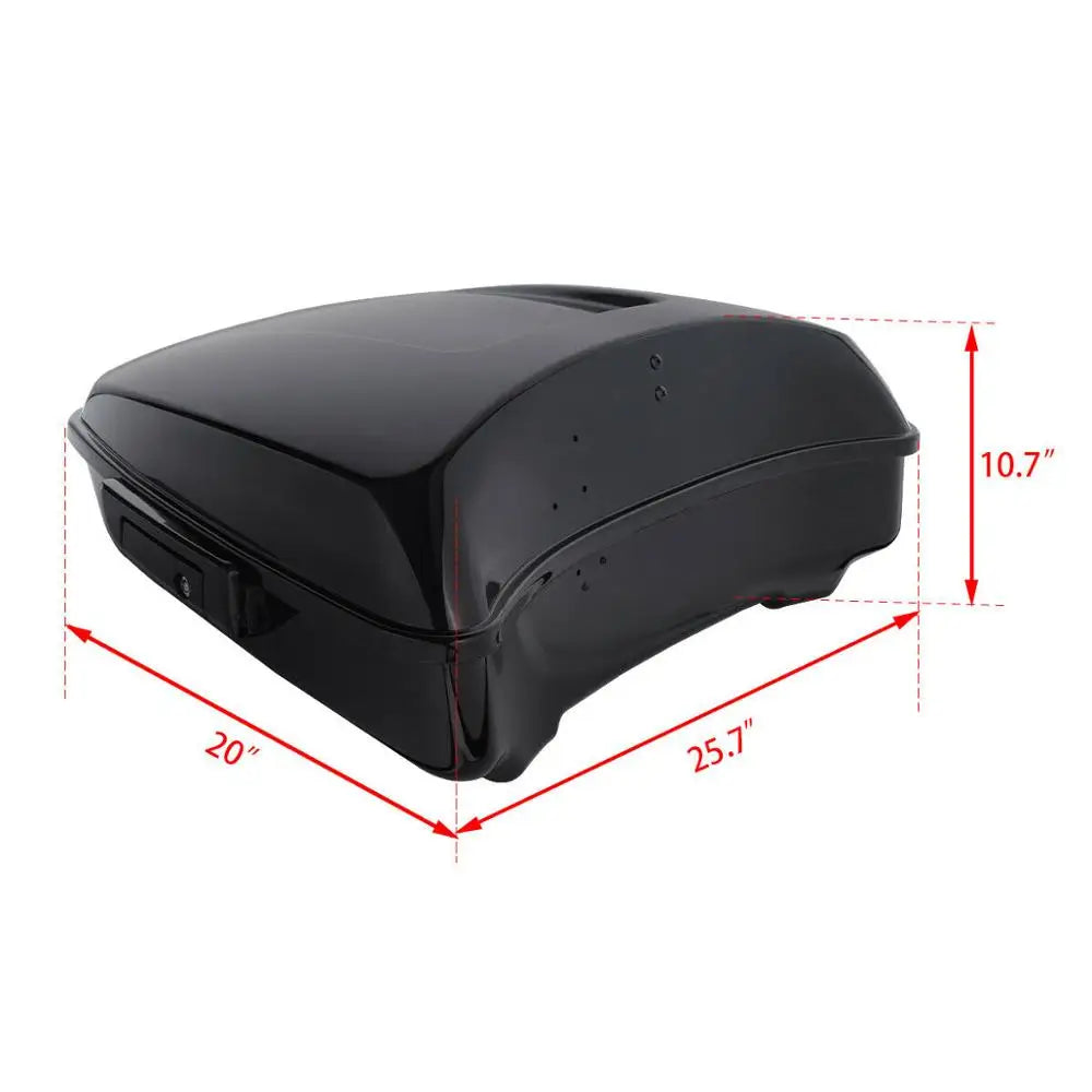 Motorcycle Chopped Trunk Backrest Rack For Harley Touring Road King Road Glide Street Glide 2014-2025