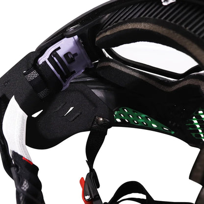 Spunky II Black Paintball Archery Mask Made of Soft PE and Hard Nylon with Thermal Anti-Fog Goggle