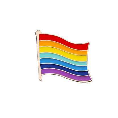 LGBT Flag Rainbow Heart Brooch Peace and Love Enamel Pins Clothes Bag Lapel Pin Gay Lesbian Pride Icon Badge Unisex Jewelry Gift