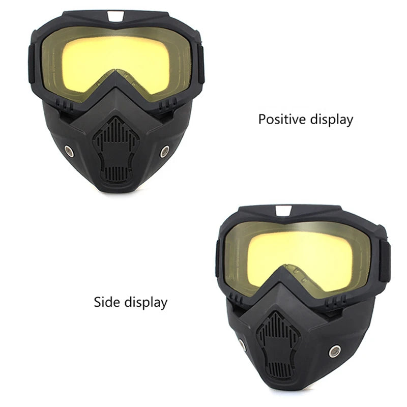 Protective Motorcycle Face Mask Removable Full Face Tactical Motorcycle Helmet Goggles Riding Motocross Glasses Moto Accessories