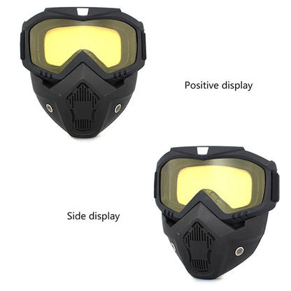 Protective Motorcycle Face Mask Removable Full Face Tactical Motorcycle Helmet Goggles Riding Motocross Glasses Moto Accessories