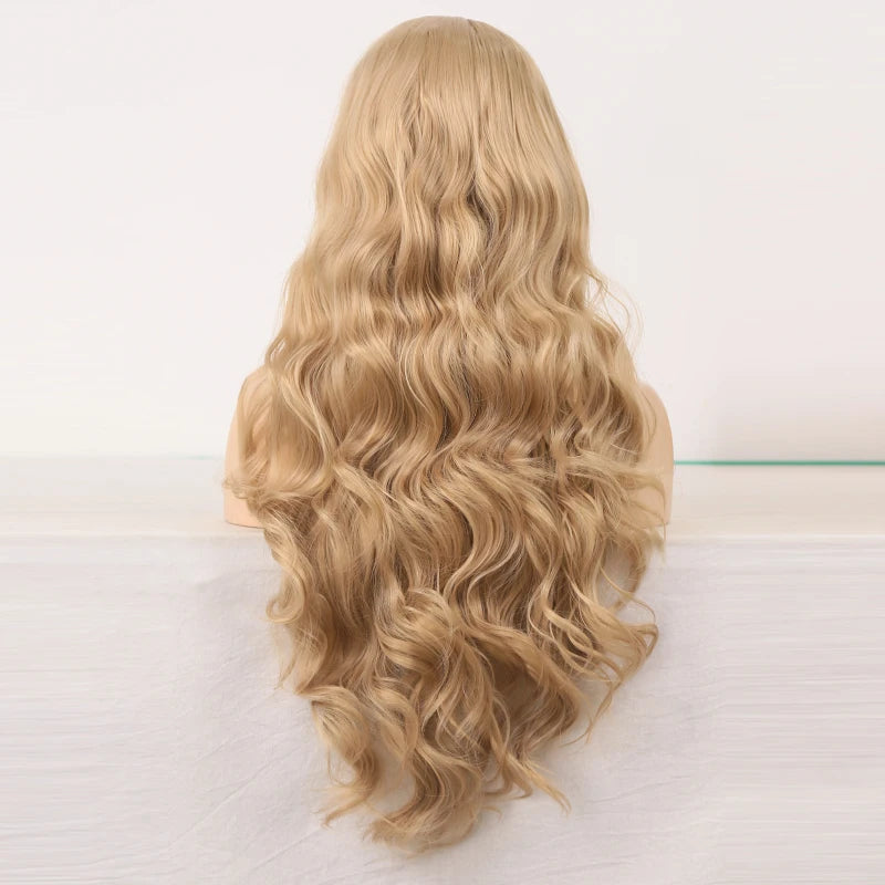 Charisma Synthetic Lace Front Wig Blonde Wigs For Women Long Wavy Style Natural Hairline Lace Front Wigs Heat Resistant Wig