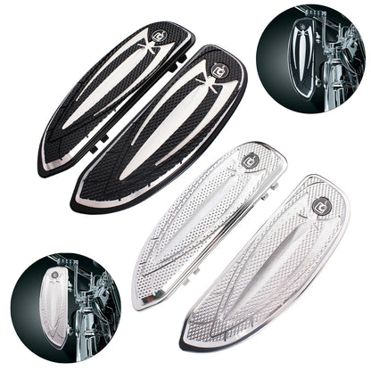 1 Pair Front Floorboards Foot Pegs Footrest Footboard For Harley FLD Dyna 2012 2013 2014 2015 2016 Motorcycle Aluminum