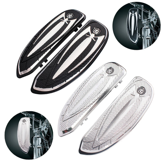 1 Pair Front Floorboards Foot Pegs Footrest Footboard For Harley FLD Dyna 2012 2013 2014 2015 2016 Motorcycle Aluminum