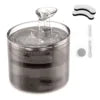 NPET 1.6L Automatic Cat Water Fountain with Leaf Shape Kit Bottom Suction Quiet Pump for Cats & Small Dogs Pet  Water Dispenser