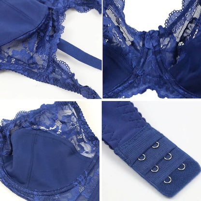 2025 New Large Bras CDE Underwired Non Padded Underwear For Women Ladies Sexy Full Cup Plus Size Female Lingerie