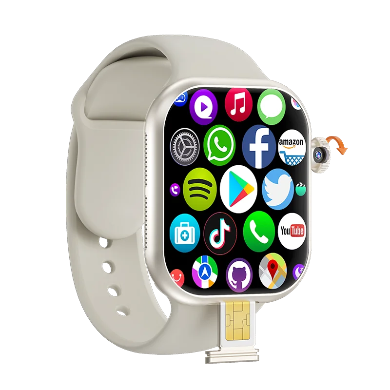 Wonlex MT107 AMOLED Screen Big Memory SIM Card WIFI GPS Positioning 4G Android Phone Watch Heart Rate Smart Watch
