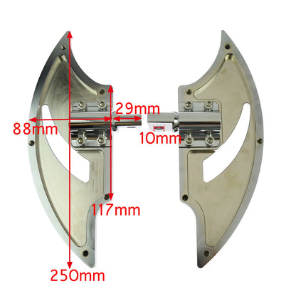 Motorcycle Front Floorboards Passenger Footboard Male Mount Foot Pegs Black/Chrome Footrest For Harley Softail Dyna XL Touring