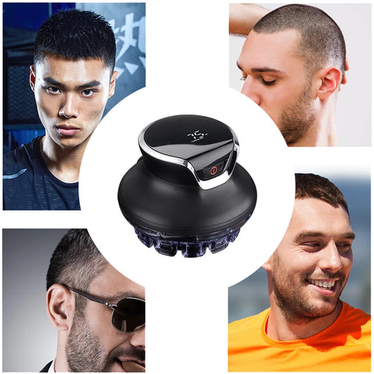 360 Rotating Bald Hair Clipper Shaved Head Artifact UFO Flying Saucer Cutter Head Innovative Portable Automatic Hair Trimmer