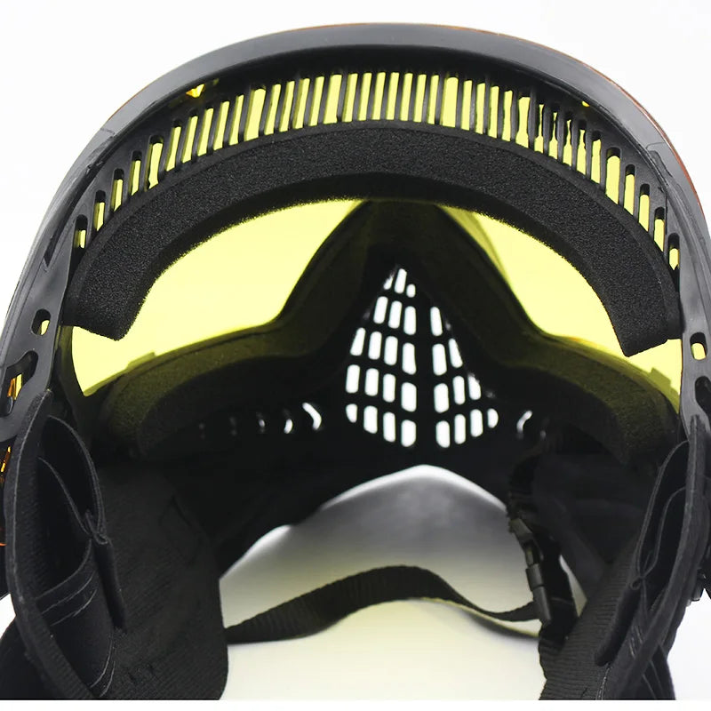 F1 Full Face Tactical Mask With Single Layer Paintball Safety Anti-fog Goggle Tactical Mask Tactical Airsoft Equipment F0022