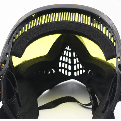 F1 Full Face Tactical Mask With Single Layer Paintball Safety Anti-fog Goggle Tactical Mask Tactical Airsoft Equipment F0022