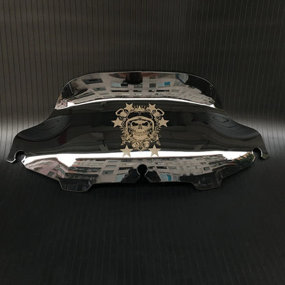 5"/6''/8"Motorcycle Black skull Windshield Fairing Windscreen For Harley Electra Street Glide FLHX Touring 1996-2013