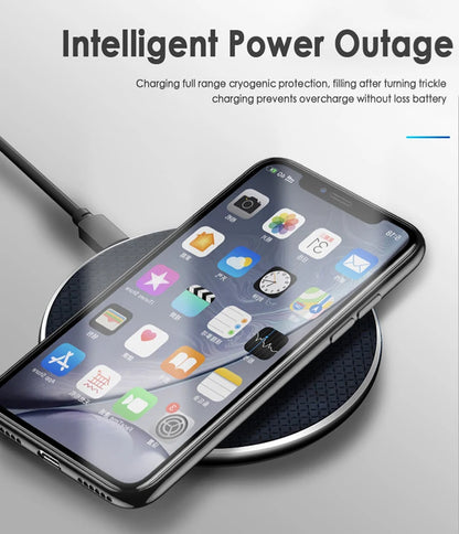 15W Wireless Charger Fast Charging Pad for Samsung S20 S10 Note 20 10+ S9 iPhone 11 12 Pro Xs Max X 8 Metal Wireless Charge Dock