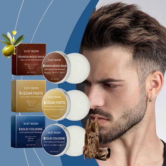 East Moon Solid Balm (Men's Cologne) Men's Charm Solid Balm Fresh and Natural Portable Long-lasting Fragrance Balm