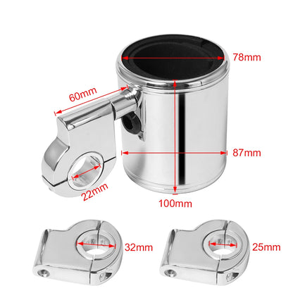 ABS Motorcycle Adjustable Cup Holder Handlebar Drink Bottle 22mm-32mm For Universal Harley Touring Road Glide Softail Sportster