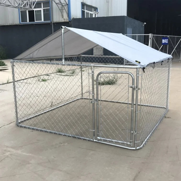 Large Steel Chain Link Kennel for Dogs for Pet Houses Run Furniture & Decorative Pieces