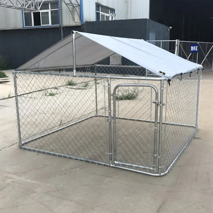 Large Steel Chain Link Kennel for Dogs for Pet Houses Run Furniture & Decorative Pieces