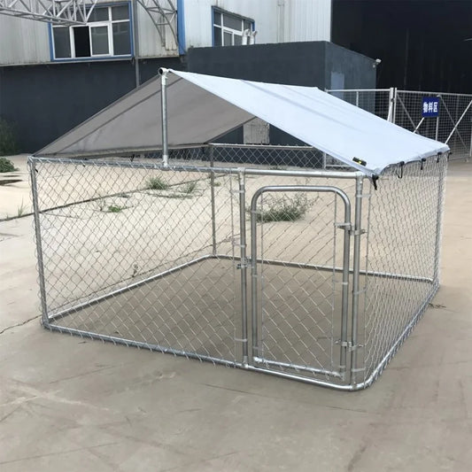 Large Steel Chain Link Kennel for Dogs for Pet Houses Run Furniture & Decorative Pieces