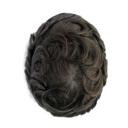 Full Swiss Lace base Blonde Hair toupee for Men indian remy hair Bleached Knots  Natural Hairline hair System for Man