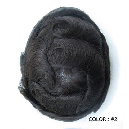 Full Swiss Lace base Blonde Hair toupee for Men indian remy hair Bleached Knots  Natural Hairline hair System for Man