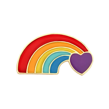LGBT Flag Rainbow Heart Brooch Peace and Love Enamel Pins Clothes Bag Lapel Pin Gay Lesbian Pride Icon Badge Unisex Jewelry Gift