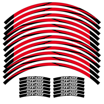 For MT-09 MT09 MT 09 Motorcycle Reflective Wheel Sticker Racing Rim Stripe Tape Decal Waterproof  Accessories