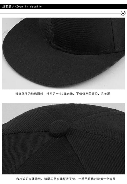 Large Size Back Closed Skateboard Cap Women Fitted Baseball Hat Male Big Size Snapback Caps Plain Football Hat 60cm 62cm 64CM