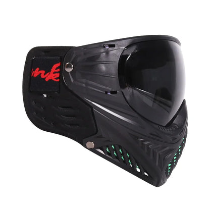 Spunky II Black Paintball Archery Mask Made of Soft PE and Hard Nylon with Thermal Anti-Fog Goggle
