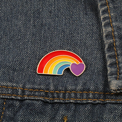 Rainbow Pin Gay Pride Brooch Cartoon Sheep Heart Enamel Lapel Pins Clothes Brooches Unisex Jewelry Gift Rainbow pencil Pin Badge